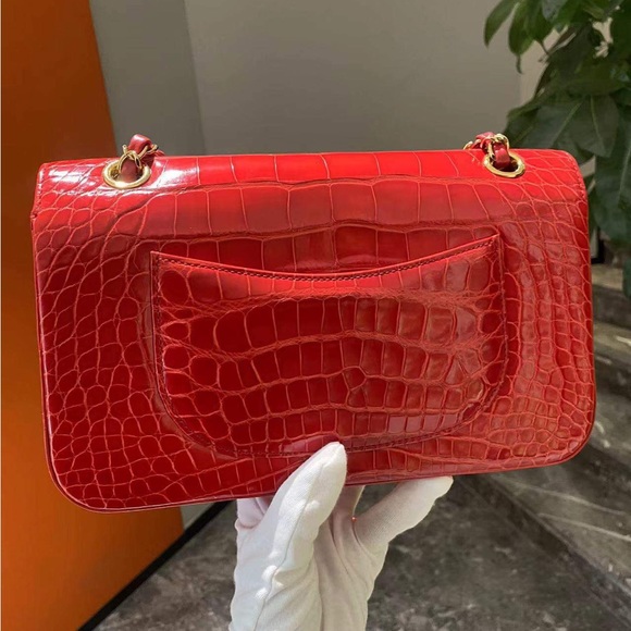 Chanel medium double flap shiny alligator bag - Picture 7 of 14